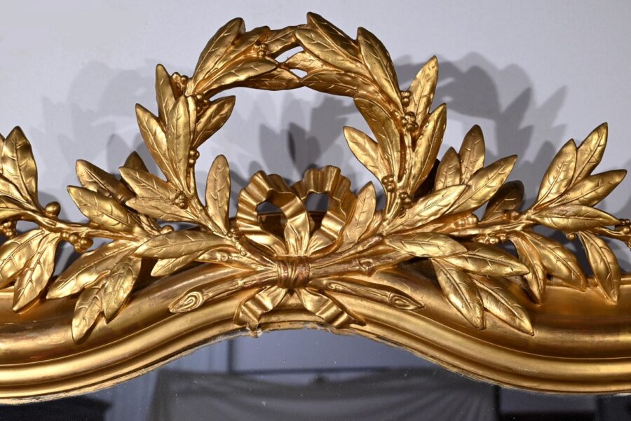 Miroir en Bois Doré, style Louis XVI – 2ème Partie XIXe – Image 5
