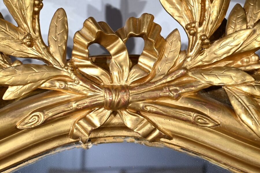 Miroir en Bois Doré, style Louis XVI – 2ème Partie XIXe – Image 6