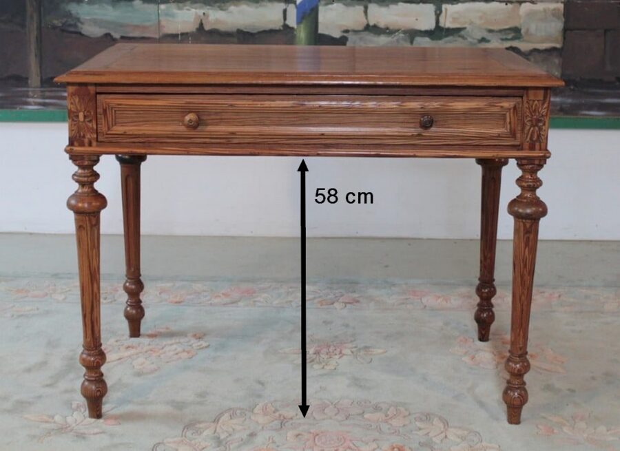 Table à Écrire en Pitchpin - XXe – Image 6