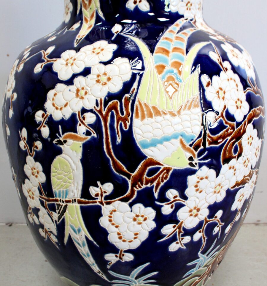 Grand Vase « Les Oiseaux de Paradis » – XXe – Image 7