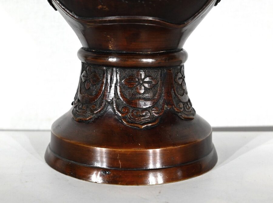 Paire de Vases en Bronze, style Asiatique – XXe – Image 12