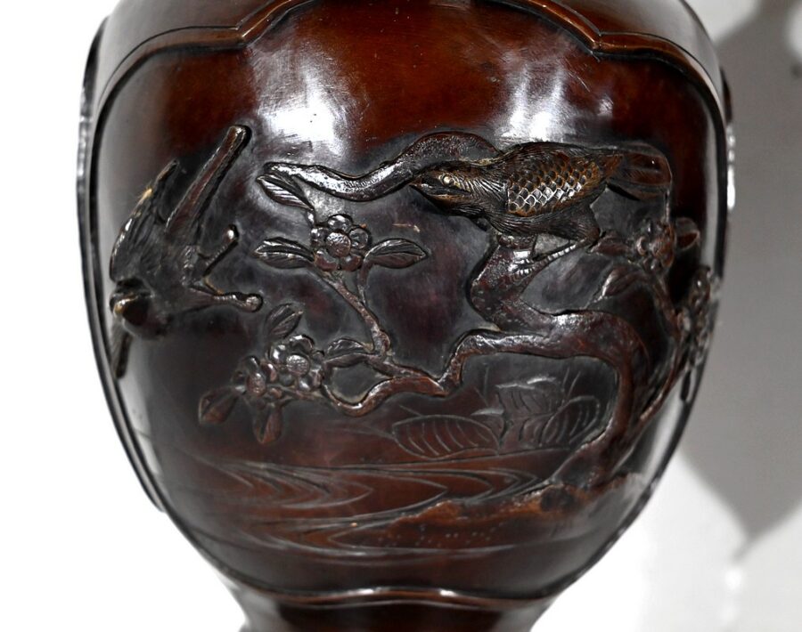Paire de Vases en Bronze, style Asiatique – XXe – Image 17