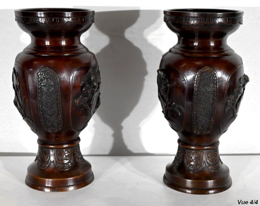Paire de Vases en Bronze, style Asiatique – XXe – Image 20