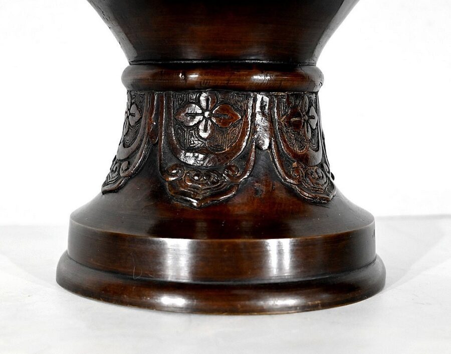 Paire de Vases en Bronze, style Asiatique – XXe – Image 8