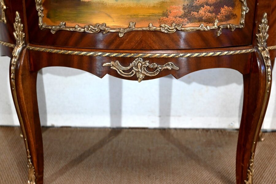 Buffet-Commode Demi-Lune en Acajou, Transition Louis XV / Louis XVI – 1ère Partie du XXe – Image 12