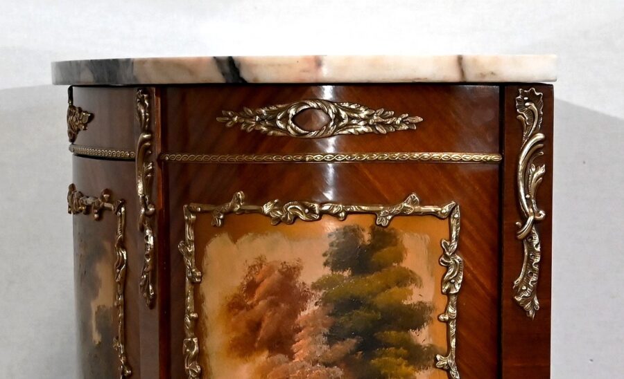Buffet-Commode Demi-Lune en Acajou, Transition Louis XV / Louis XVI – 1ère Partie du XXe – Image 21