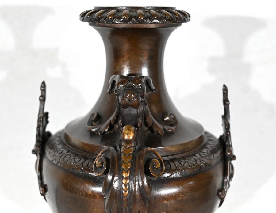 Garniture de Cheminée en Marbre et Bronze – Fin XIXe – Image 35
