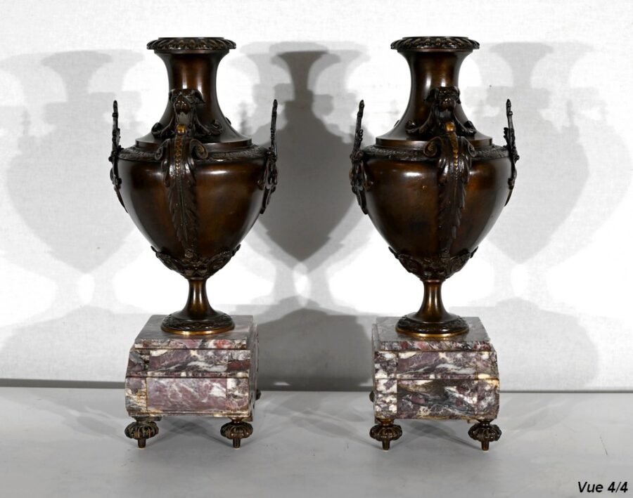Garniture de Cheminée en Marbre et Bronze – Fin XIXe – Image 38