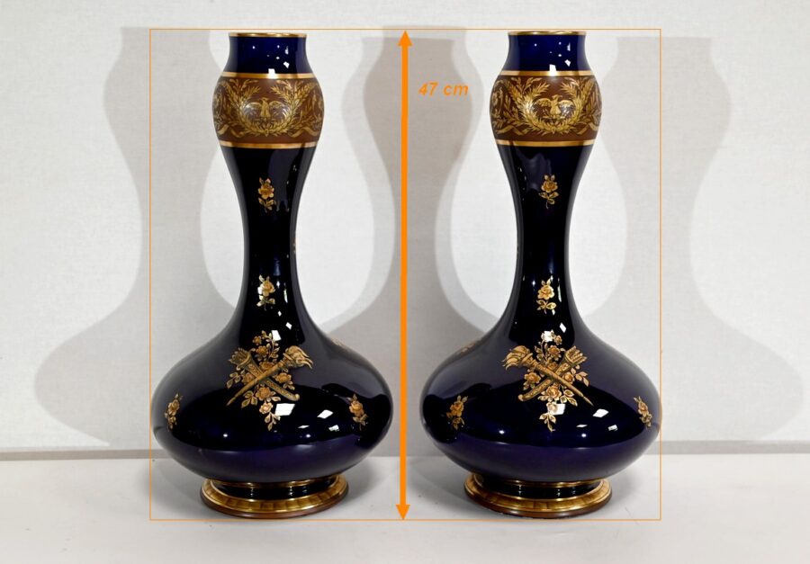 Paire de Vases en Faïence Fine, Jaget & Pinon – Début XXe – Image 16