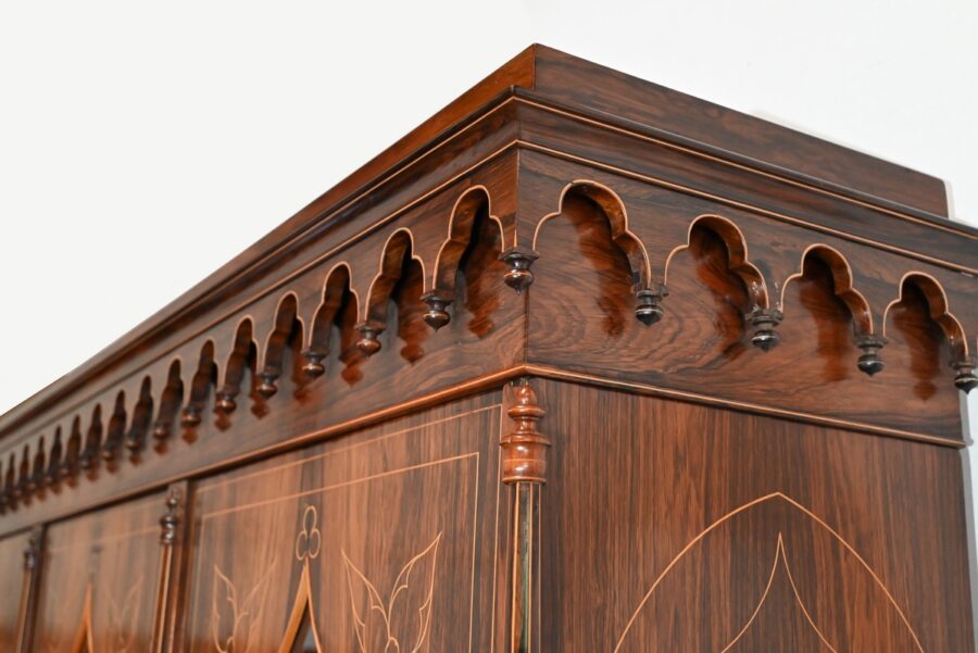 Bibliothèque 3 Portes en Palissandre de Rio, époque Charles X – Début XIXe – Image 5