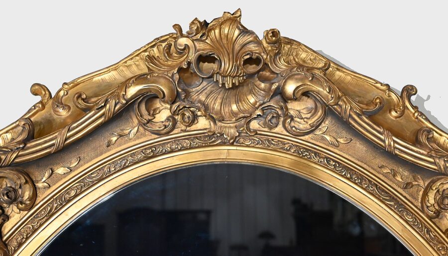Important Miroir Louis XV – Fin XVIIIe – Image 5