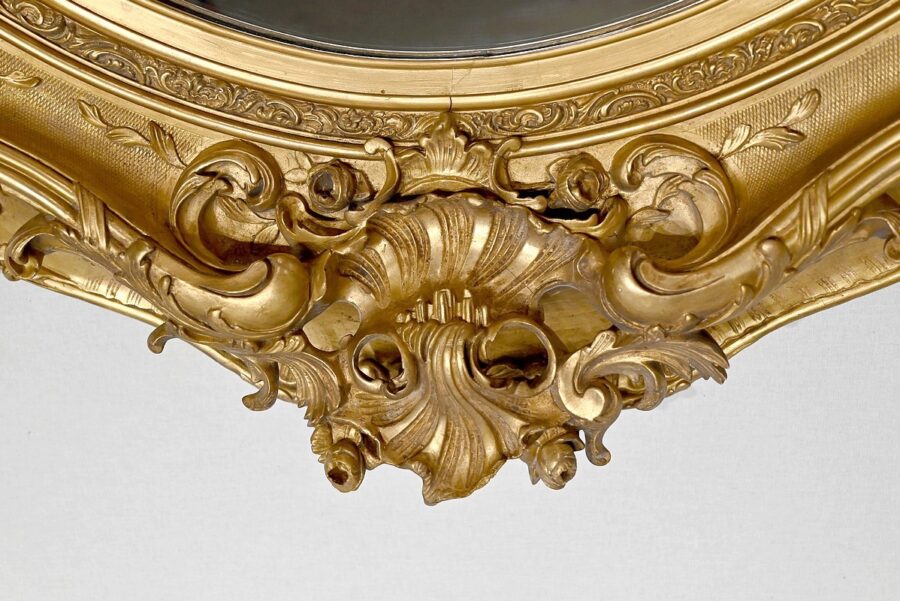 Important Miroir Louis XV – Fin XVIIIe – Image 9