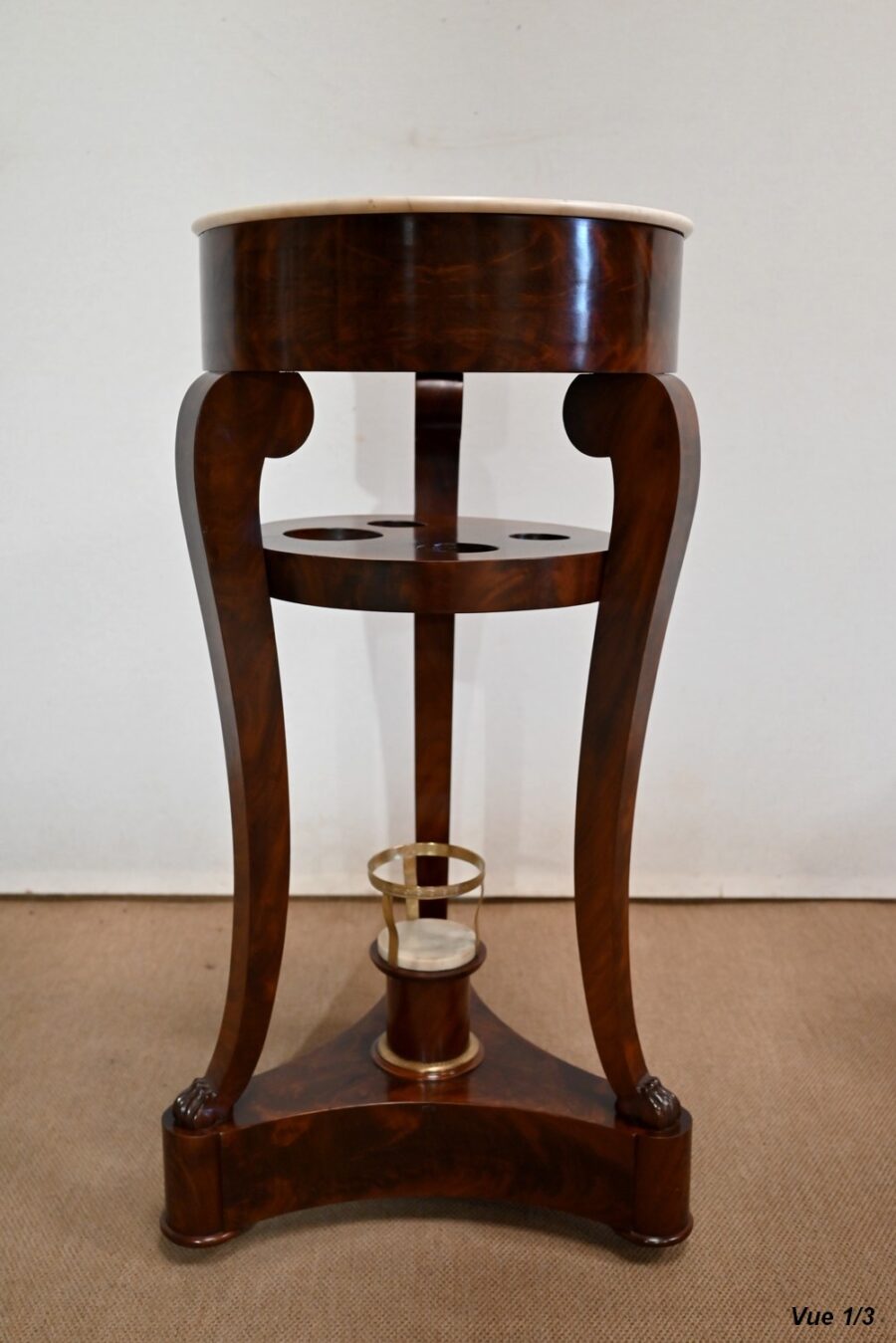 Importante Barbière Athénienne, en placage de Ronce d’Acajou, époque Empire – Début XIXe – Image 8
