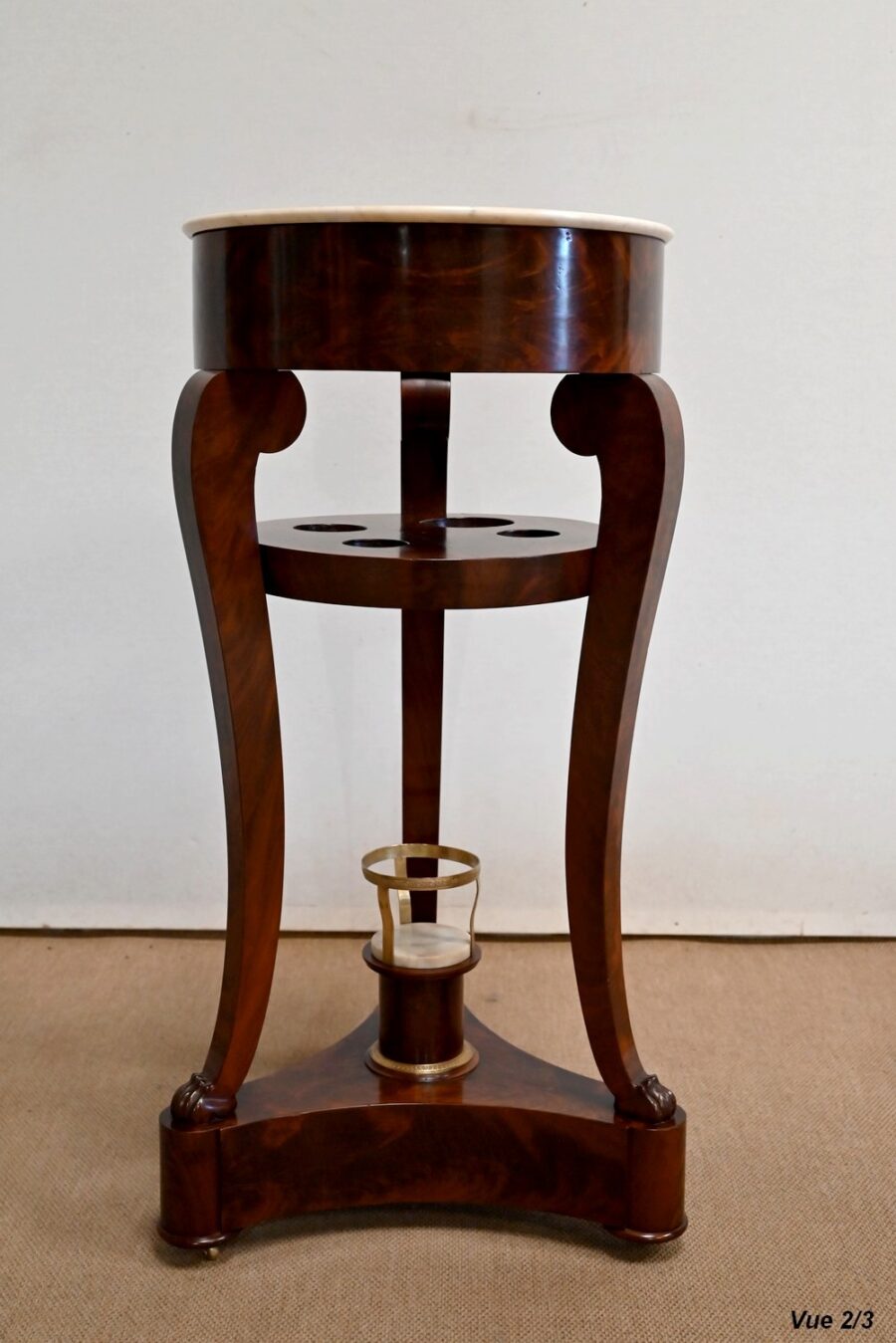 Importante Barbière Athénienne, en placage de Ronce d’Acajou, époque Empire – Début XIXe – Image 9