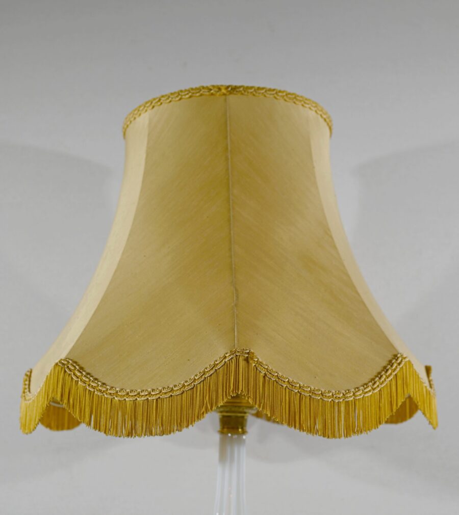 Importante Lampe en Opaline et Bronze, style Louis XVI – 1950 – Image 5