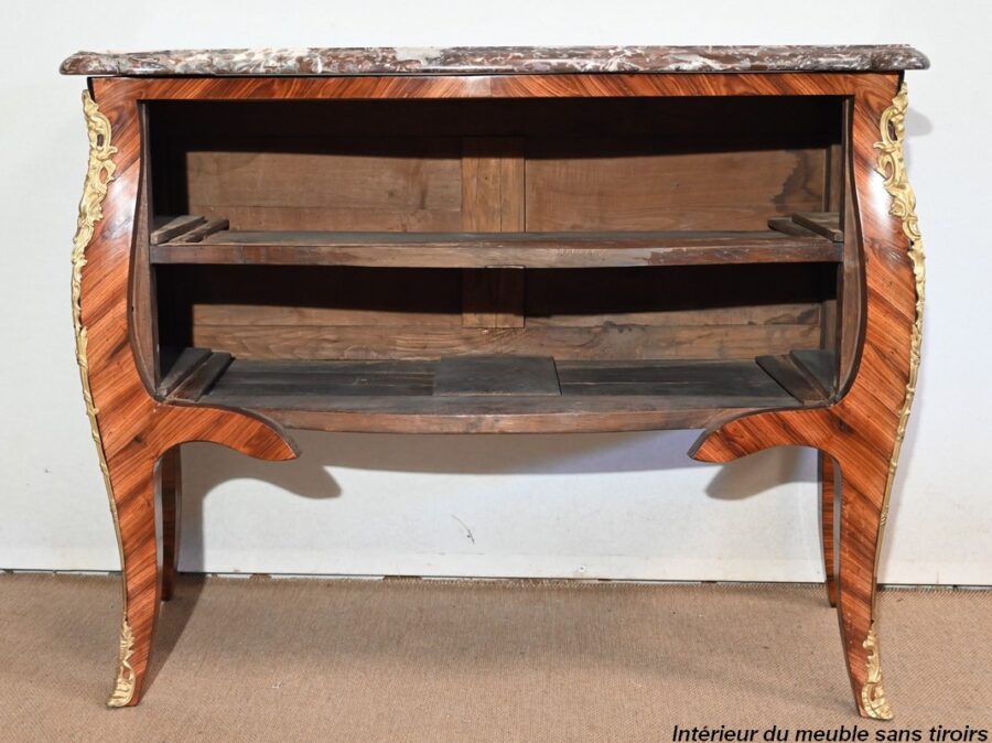 Commode Sauteuse, style Louis XV – 2ème moitié XIXe – Image 25