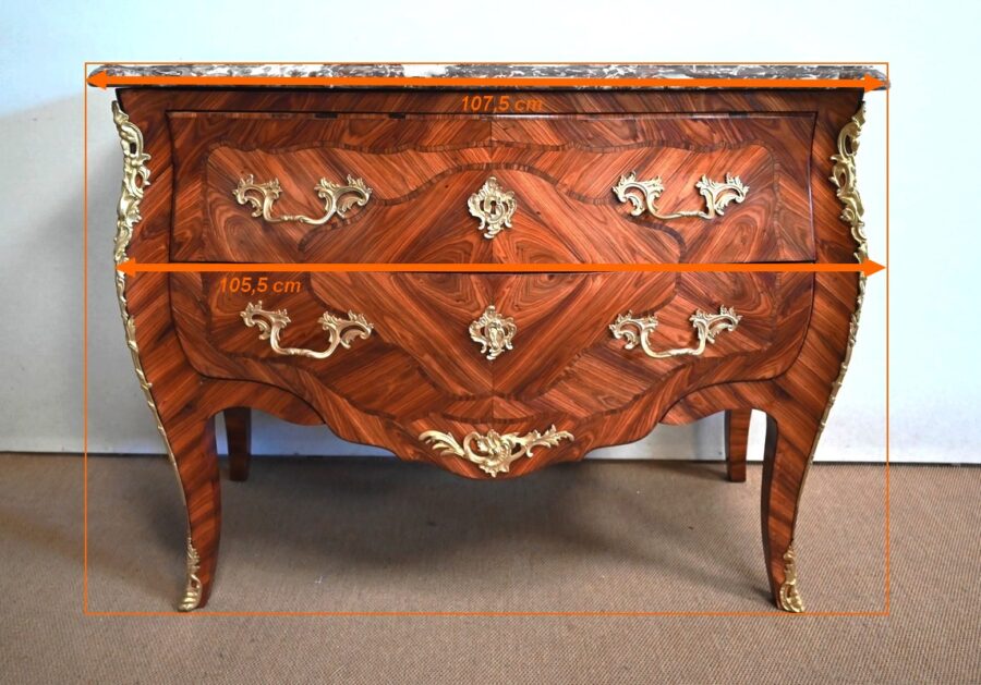 Commode Sauteuse, style Louis XV – 2ème moitié XIXe – Image 26