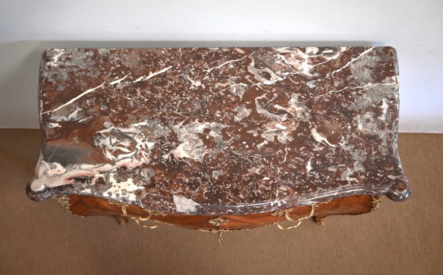 Commode Sauteuse, style Louis XV – 2ème moitié XIXe – Image 5