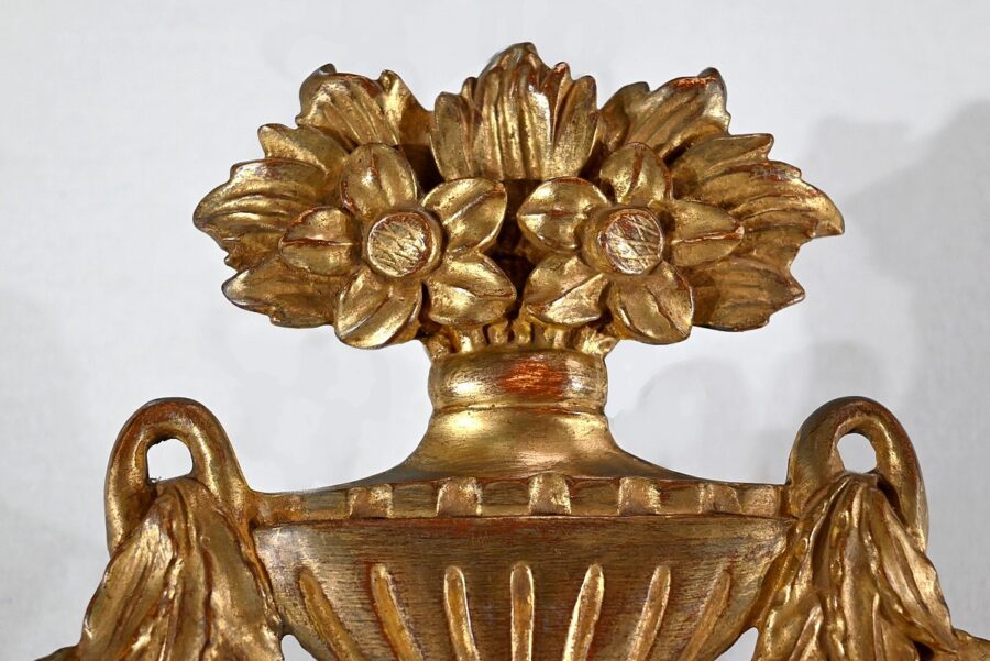 Petit Miroir en Bois Doré, style Louis XVI – Début XXe – Image 6
