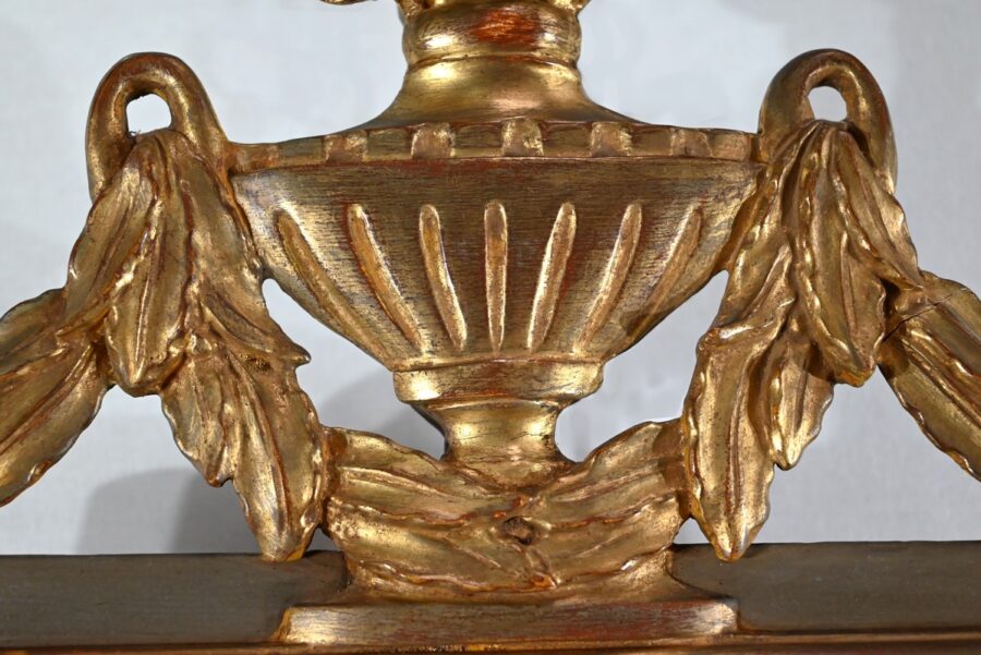 Petit Miroir en Bois Doré, style Louis XVI – Début XXe – Image 8