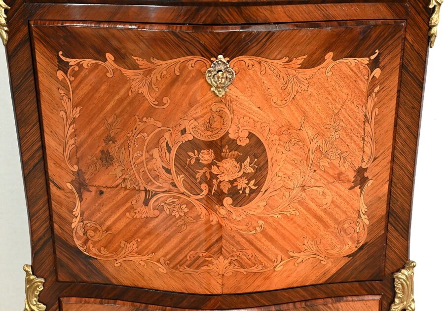 Secrétaire en Marqueteries, Transition Louis XV / Louis XVI – Fin XIXe – Image 13