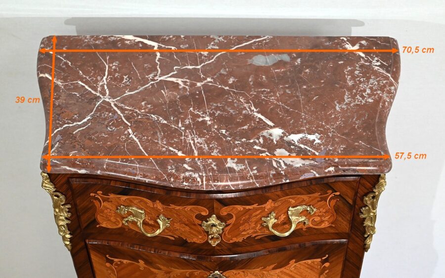 Secrétaire en Marqueteries, Transition Louis XV / Louis XVI – Fin XIXe – Image 43