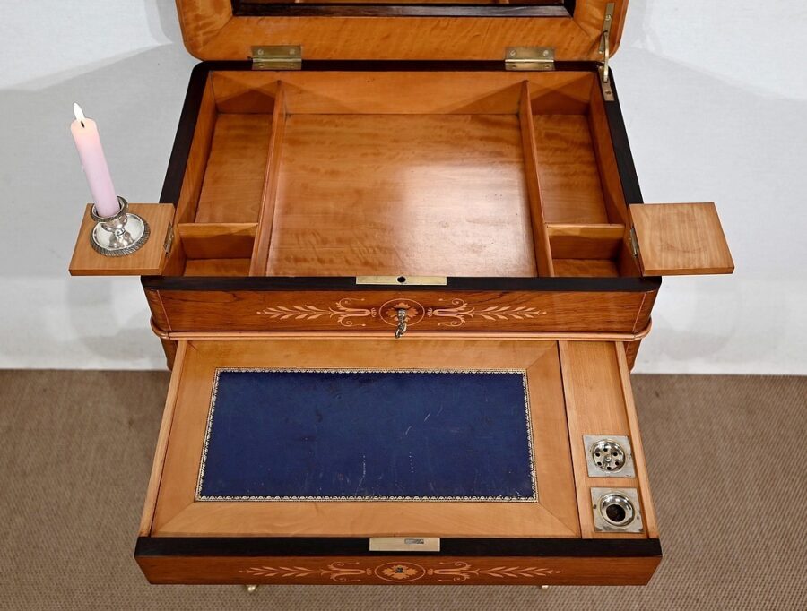 Petite Coiffeuse Ecritoire en Palissandre de Rio, époque Charles X – Début XIXe – Image 25