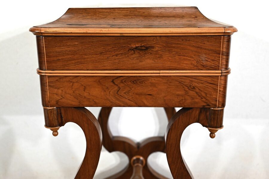 Petite Coiffeuse Ecritoire en Palissandre de Rio, époque Charles X – Début XIXe – Image 32