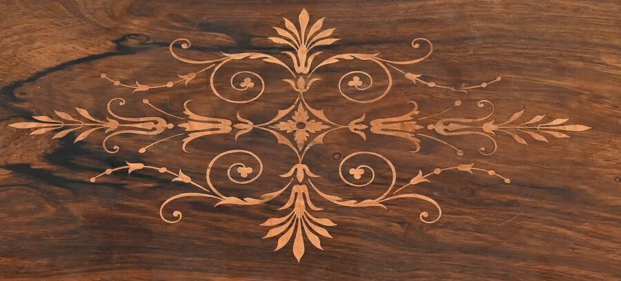 Petite Coiffeuse Ecritoire en Palissandre de Rio, époque Charles X – Début XIXe – Image 7