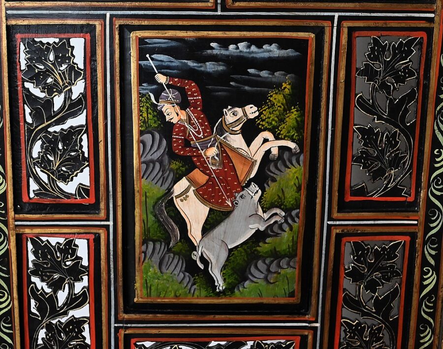 Paravent Indien Quatre Feuilles, Rajasthan – Début XXe – Image 14