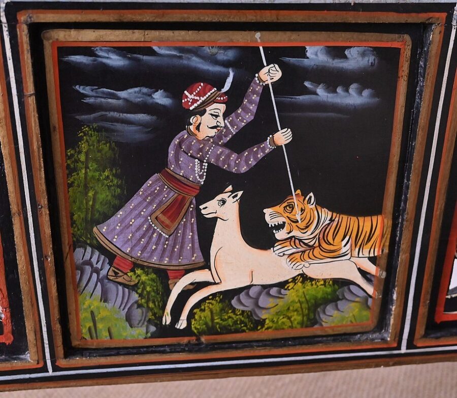 Paravent Indien Quatre Feuilles, Rajasthan – Début XXe – Image 17