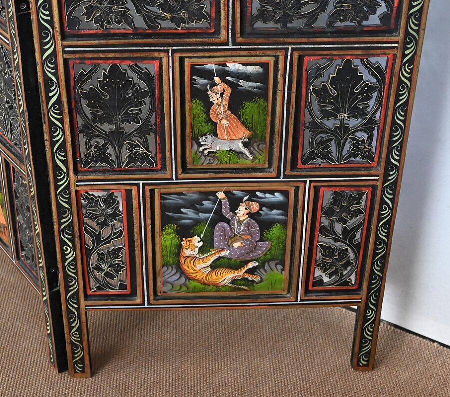 Paravent Indien Quatre Feuilles, Rajasthan – Début XXe – Image 40