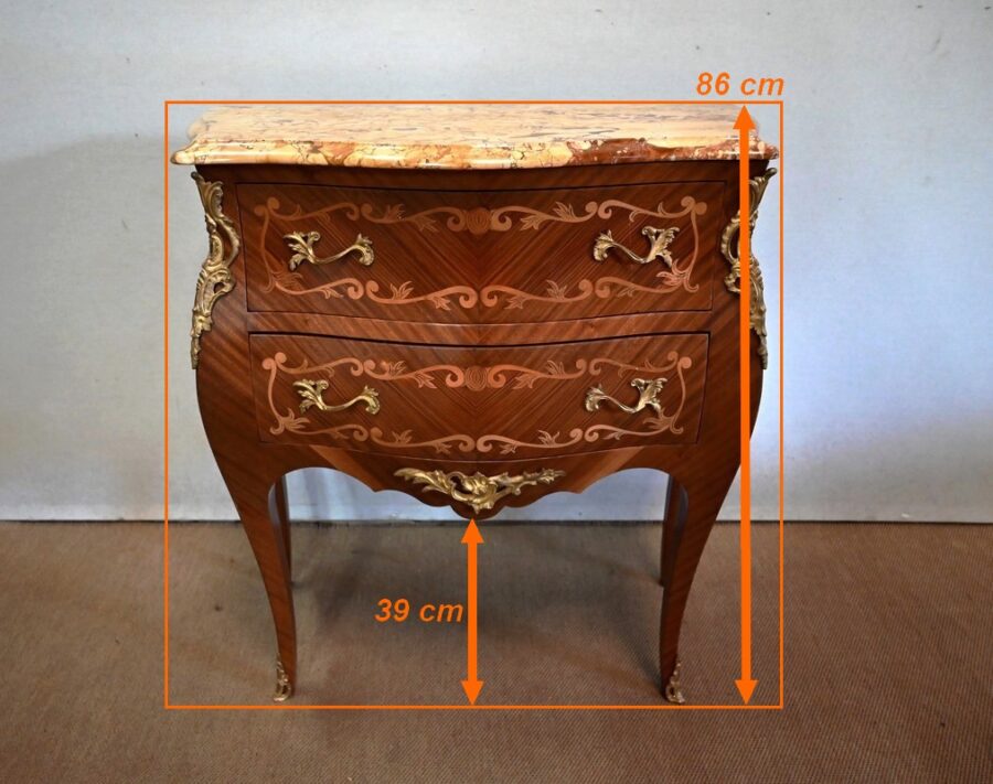 Commode Sauteuse en Acajou, style Transition Louis XIV / Louis XV – Début XXe – Image 22