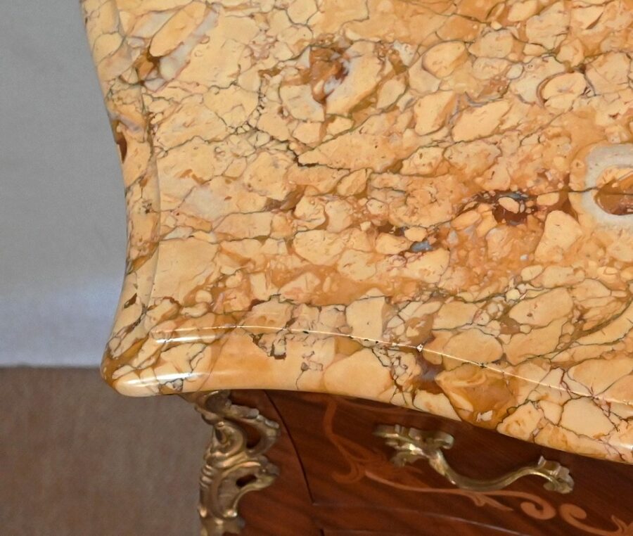 Commode Sauteuse en Acajou, style Transition Louis XIV / Louis XV – Début XXe – Image 5