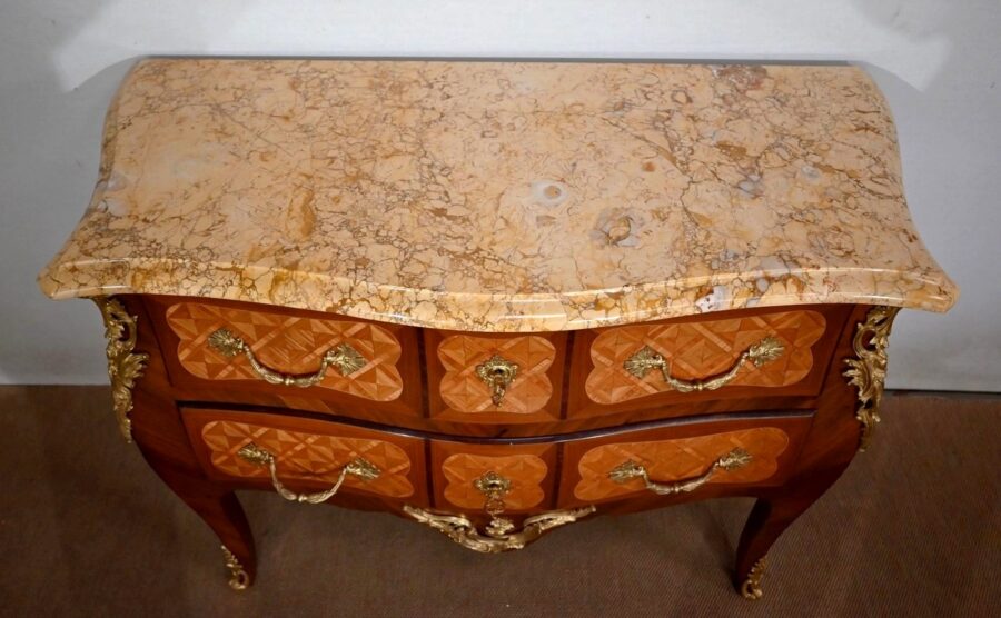Commode Sauteuse, style Transition Louis XIV / Louis XV – Fin XIXe – Image 5