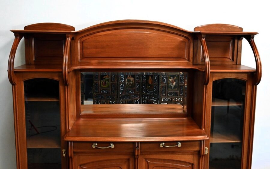 Important Buffet Vitrine en Acajou, attribué à la Maison E. Diot, Art Nouveau – 1900 – Image 13