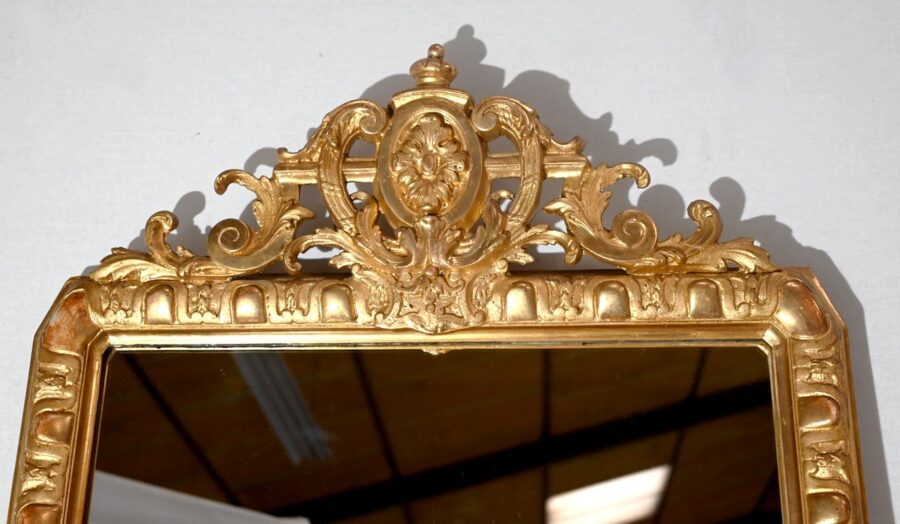 Miroir Rectangulaire en Bois Doré – Fin XIXe – Image 5