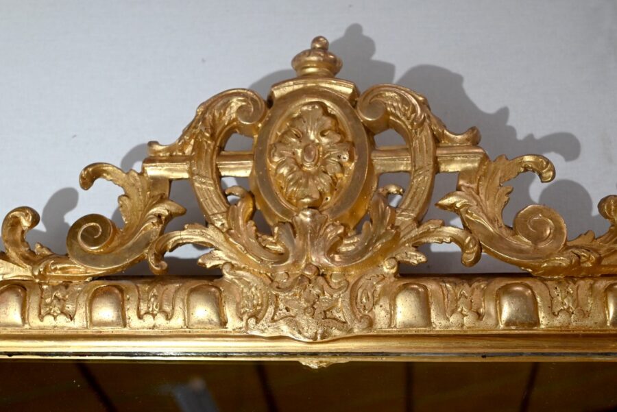 Miroir Rectangulaire en Bois Doré – Fin XIXe – Image 6