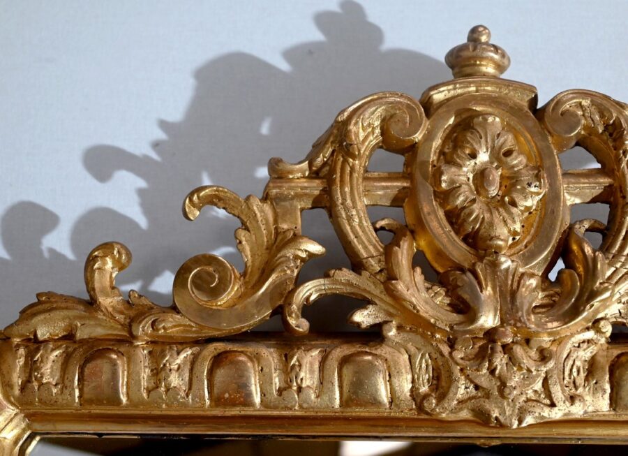 Miroir Rectangulaire en Bois Doré – Fin XIXe – Image 7