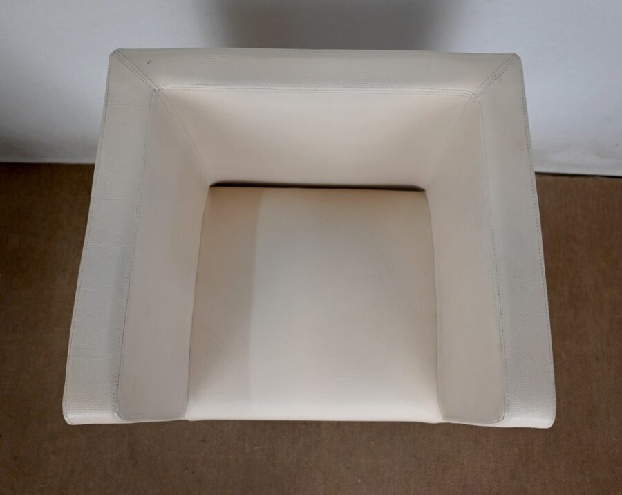 Paire de Fauteuils Pivotants « Palladium » en Simili Cuir – XXe – Image 4