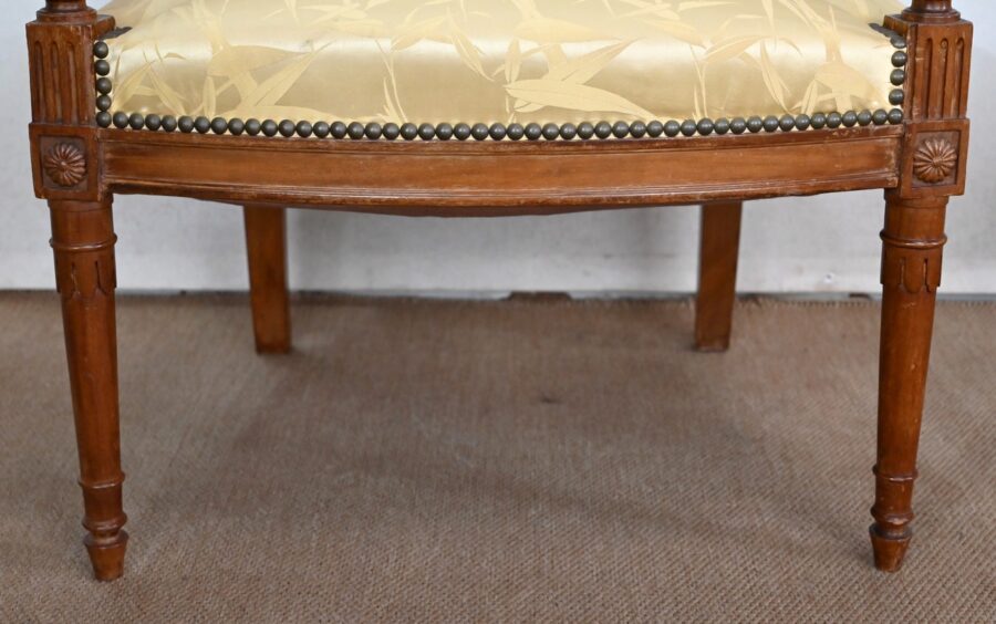 Paire de Fauteuils en Acajou, style Louis XVI / Directoire – Début XIXe – Image 14