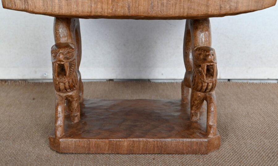 Atypique Fauteuil en Acajou massif, Animalier – 1950 – Image 14