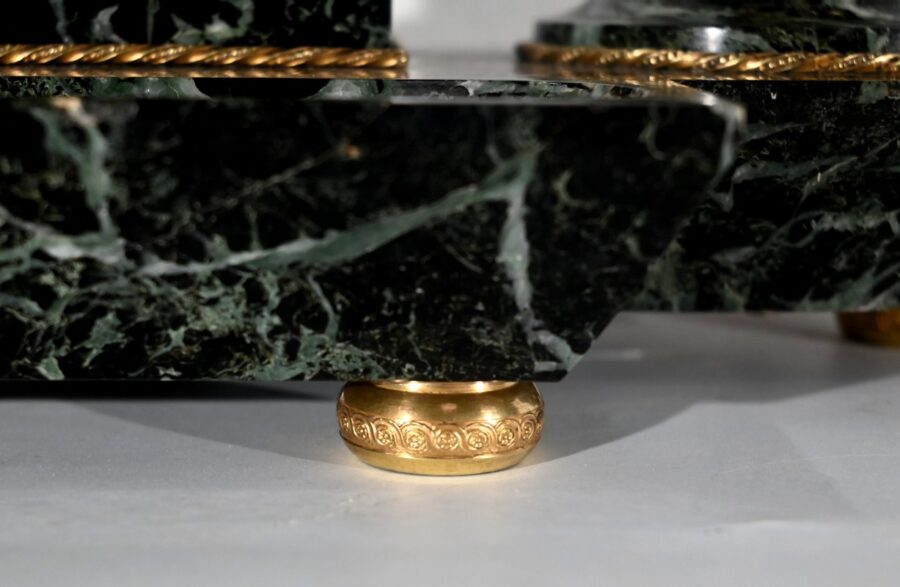 Rare Nécessaire de Bureau en Marbre et Bronze, style Empire – 2ème moitié du XIXe – Image 13