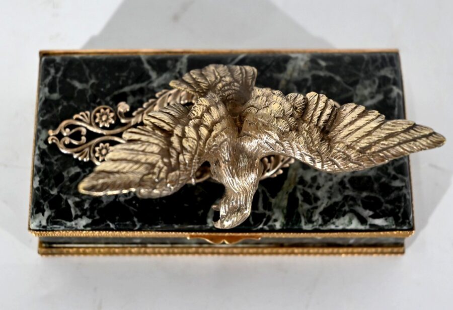 Rare Nécessaire de Bureau en Marbre et Bronze, style Empire – 2ème moitié du XIXe – Image 28