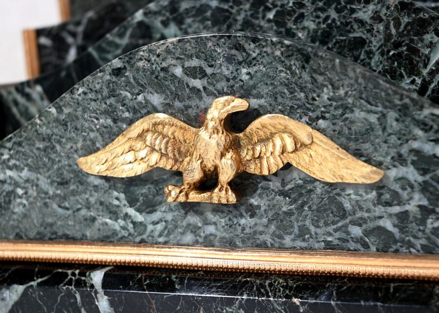 Rare Nécessaire de Bureau en Marbre et Bronze, style Empire – 2ème moitié du XIXe – Image 39