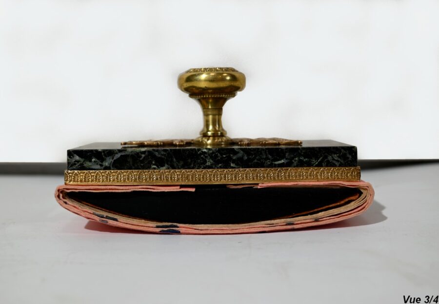 Rare Nécessaire de Bureau en Marbre et Bronze, style Empire – 2ème moitié du XIXe – Image 52