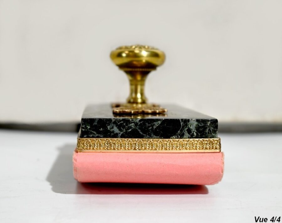 Rare Nécessaire de Bureau en Marbre et Bronze, style Empire – 2ème moitié du XIXe – Image 53