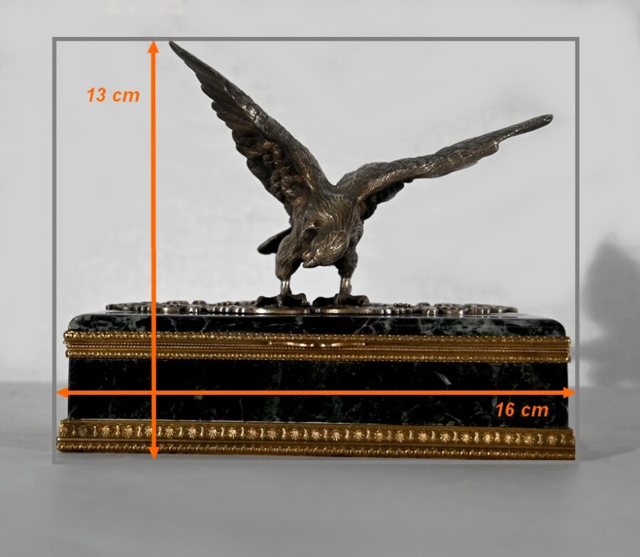 Rare Nécessaire de Bureau en Marbre et Bronze, style Empire – 2ème moitié du XIXe – Image 65