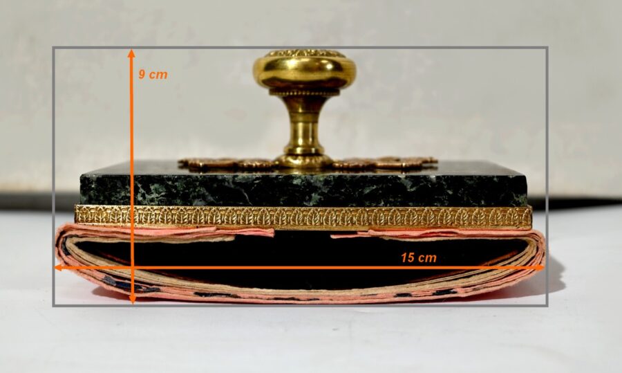 Rare Nécessaire de Bureau en Marbre et Bronze, style Empire – 2ème moitié du XIXe – Image 69