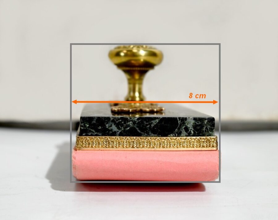 Rare Nécessaire de Bureau en Marbre et Bronze, style Empire – 2ème moitié du XIXe – Image 70